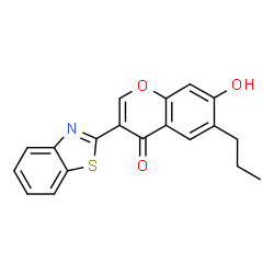 3-(benzo[d]thiazol-2-yl)-7-hydroxy-6-propyl-4H-chromen-4-one结构式