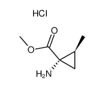 (E)-1-amino-2-methylcyclopropanecarboxylic acid methyl ester hydrochloride Structure
