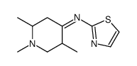 1,2,5-trimethyl-N-(1,3-thiazol-2-yl)piperidin-4-imine结构式