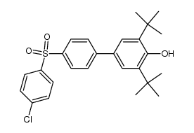 4'-[(4-Chlorophenyl)sulfonyl]-3,5-di-tert-butyl-[1,1'-biphenyl]-4-ol结构式