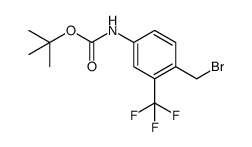 tert-butyl 4-(bromomethyl)-3-(trifluoromethyl)phenylcarbamate结构式