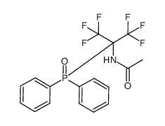 (1-acetamido-1-trifluoromethyl-2,2,2-trifluoroethyl)diphenyl phosphine oxide结构式