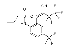 2,2,3,3,3-pentafluoro-N-[2-(propylsulfonylamino)-5-(trifluoromethyl)pyridin-3-yl]propanamide Structure