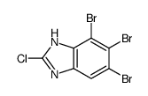 4,5,6-tribromo-2-chloro-1H-benzimidazole Structure