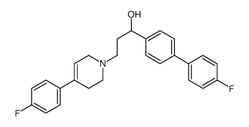 3-[4-(4-fluorophenyl)-3,6-dihydro-2H-pyridin-1-yl]-1-[4-(4-fluorophenyl)phenyl]propan-1-ol结构式