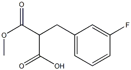 2-(3-fluorobenzyl)-3-methoxy-3-oxopropanoic acid结构式