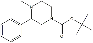 4-methyl-3-phenyl-piperazine-1-carboxylic acid tert-butyl ester结构式