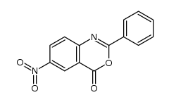 6-nitro-2-phenylbenzo[e][1,3]oxacin-4-one结构式