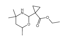 1-(4,4,6-trimethyl-[1,3]oxazinan-2-yl)-cyclopropanecarboxylic acid ethyl ester Structure