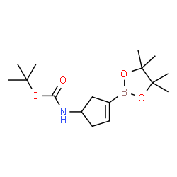 tert-butyl (3-(4,4,5,5-tetramethyl-1,3,2-dioxaborolan-2-yl)cyclopent-3-en-1-yl)carbamate structure