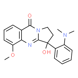 Pyrrolo[2,1-b]quinazolin-9(1H)-one,3-[2-(dimethylamino)phenyl]-2,3-dihydro-3-hydroxy-5-methoxy- Structure