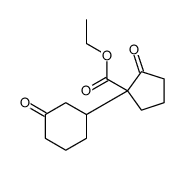 ethyl 2-oxo-1-(3-oxocyclohexyl)cyclopentane-1-carboxylate Structure