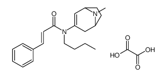 (E)-N-butyl-N-(8-methyl-8-azabicyclo[3.2.1]oct-3-en-3-yl)-3-phenyl-pro p-2-enamide, oxalic acid structure