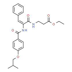 ethyl 3-[[(Z)-2-[[4-(2-methylpropoxy)benzoyl]amino]-3-phenyl-prop-2-en oyl]amino]propanoate Structure