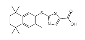 2-[(3,5,5,8,8-pentamethyl-6,7-dihydronaphthalen-2-yl)sulfanyl]-1,3-thiazole-5-carboxylic acid结构式