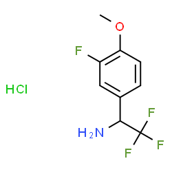2,2,2-三氟-1-(3-氟-4-甲氧基苯基)乙胺盐酸盐结构式