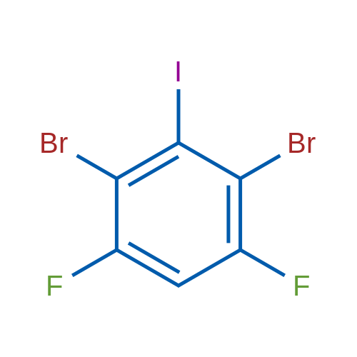 1,3-Dibromo-4,6-difluoro-2-iodobenzene结构式