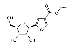 ethyl 5-β-D-ribofuranosylselenophene-3-carboxylate结构式