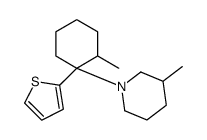 3-methyl-1-(2-methyl-1-thiophen-2-ylcyclohexyl)piperidine结构式