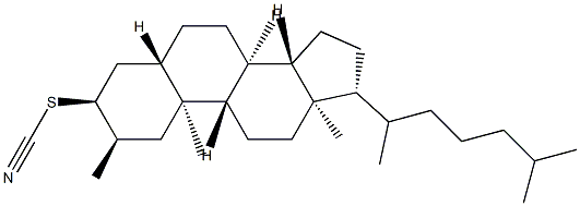2α-Methyl-5α-cholestan-3α-yl thiocyanate结构式