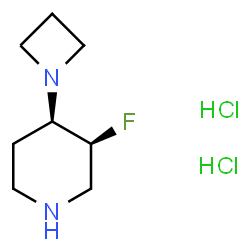 顺式-4-(氮杂环丁烷-1-基)-3-氟哌啶二盐酸盐结构式