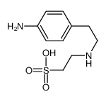 2-[2-(4-aminophenyl)ethylamino]ethanesulfonic acid Structure