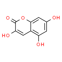 3,5,7-Trihydroxy-2H-1-benzopyran-2-one结构式