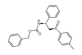 benzyl ((S)-1-phenyl-2-((R)-p-tolylsulfinyl)ethyl)carbamate结构式