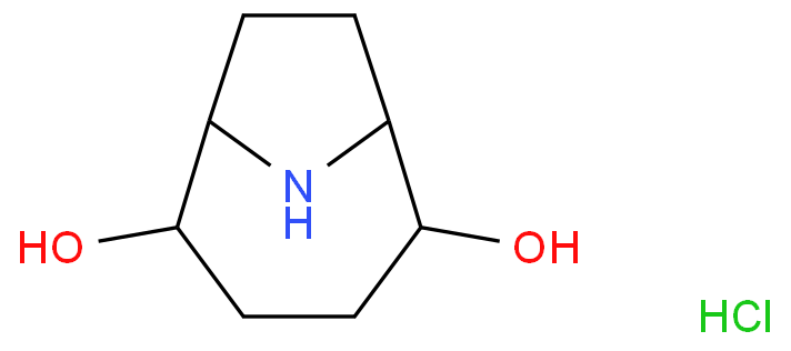 9-azabicyclo[4.2.1]nonane-2,5-diol;hydrochloride Structure