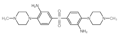 Benzenamine,3,3'-sulfonylbis[6-(4-methyl-1-piperazinyl)- structure