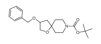 tert-butyl 3-(benzyloxy)-1-oxa-8-azaspiro[4.5]decane-8-carboxylate结构式