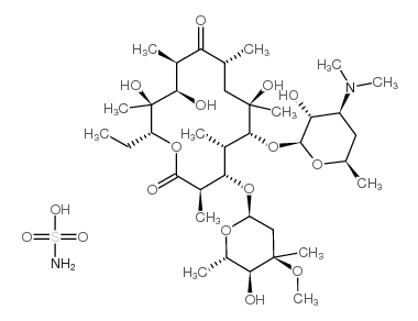 Erythromycin sulfamate structure