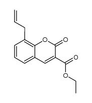 8-allyl-2-oxo-2H-chromene-3-carboxylic acid ethyl ester结构式