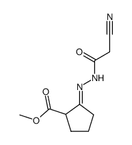 2-[(2-Cyano-acetyl)-hydrazono]-cyclopentanecarboxylic acid methyl ester Structure