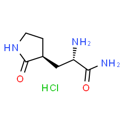 (S)-2-氨基-3-((S)-2-氧代吡咯烷-3-基)丙酰胺盐酸盐结构式