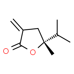2(3H)-Furanone,dihydro-5-methyl-3-methylene-5-(1-methylethyl)-,(5R)-(9CI) structure