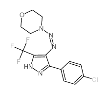 Morpholine,4-[2-[3-(4-chlorophenyl)-5-(trifluoromethyl)-1H-pyrazol-4-yl]diazenyl]- structure