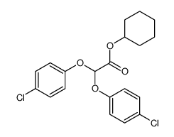 cyclohexyl 2,2-bis(4-chlorophenoxy)acetate结构式