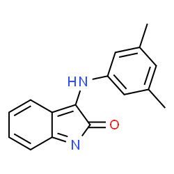 (3Z)-3-[(3,5-dimethylphenyl)imino]-1,3-dihydro-2H-indol-2-one结构式