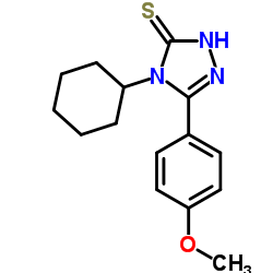 4-CYCLOHEXYL-5-(4-METHOXY-PHENYL)-4H-[1,2,4]TRIAZOLE-3-THIOL Structure