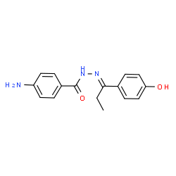 4-amino-N'-[1-(4-hydroxyphenyl)propylidene]benzohydrazide结构式