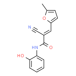 (E)-2-cyano-N-(2-hydroxyphenyl)-3-(5-methylfuran-2-yl)acrylamide结构式