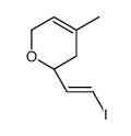 (2S)-2-(2-iodoethenyl)-4-methyl-3,6-dihydro-2H-pyran结构式