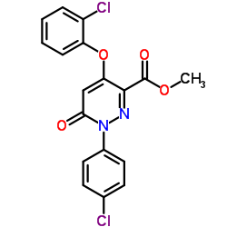 Methyl 4-(2-chlorophenoxy)-1-(4-chlorophenyl)-6-oxo-1,6-dihydro-3-pyridazinecarboxylate Structure