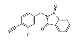 4-[(1,3-Dioxo-1,3-dihydro-2H-isoindol-2-yl)methyl]-2-fluorobenzon itrile Structure