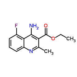 Ethyl 4-amino-5-fluoro-2-methyl-3-quinolinecarboxylate Structure