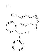 3H-Imidazo[4,5-b]pyridine-5,7-diamine,N7-(diphenylmethyl)-, hydrochloride (1:1) Structure