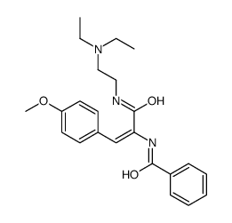 2-Benzoylamino-N-[2-(diethylamino)ethyl]-3-(4-methoxyphenyl)propenamide Structure
