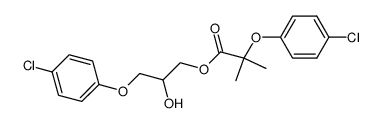2-(4-Chloro-phenoxy)-2-methyl-propionic acid 3-(4-chloro-phenoxy)-2-hydroxy-propyl ester Structure
