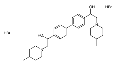 1-[4-[4-[1-hydroxy-2-(4-methylpiperidin-1-yl)ethyl]phenyl]phenyl]-2-(4-methylpiperidin-1-yl)ethanol,dihydrobromide结构式